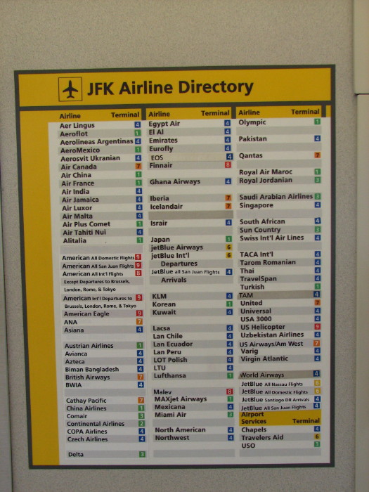Airline terminals at JFK