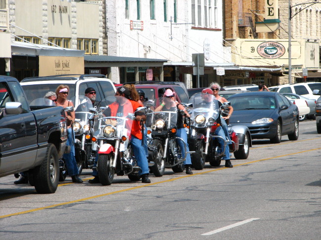 A group of Bikers in Texas